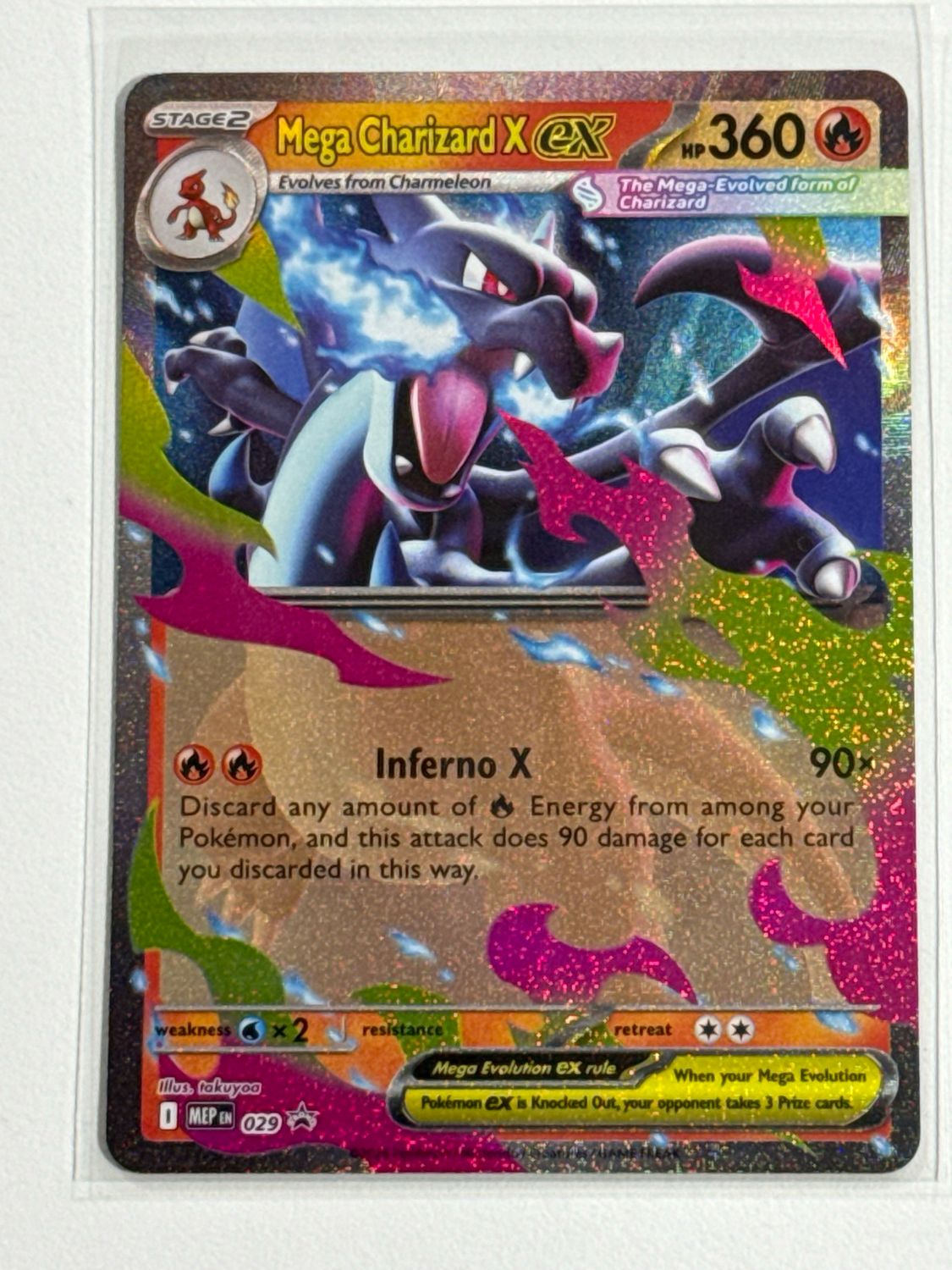 Pokemon TCG : Mega Charizard X ex (MEP 029) NM