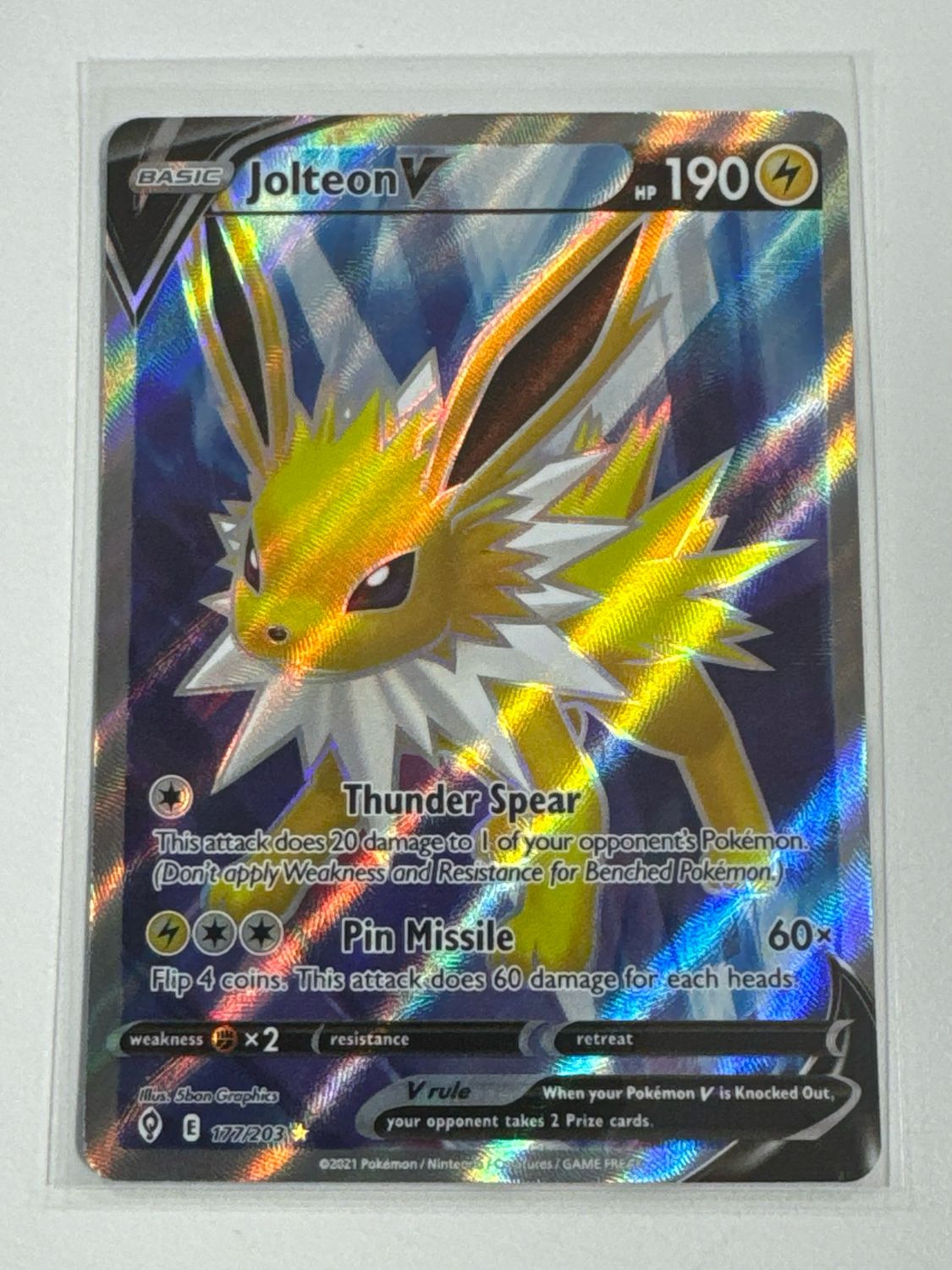 Pokemon TCG : Jolteon V (EVS 177) NM