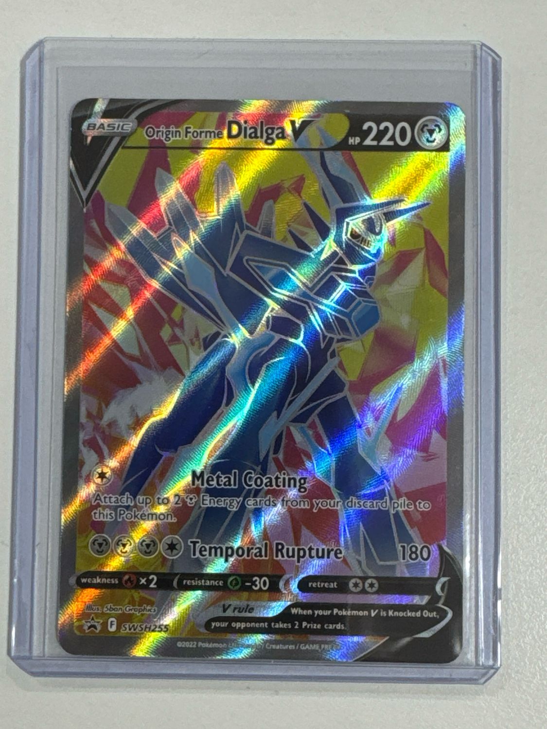 Pokemon TCG : Origin Forme Dialga V (SWSH 255) NM