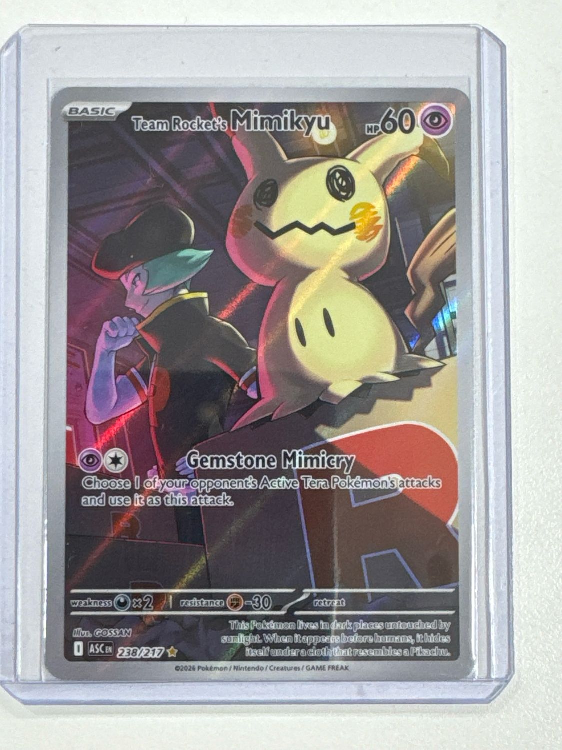 Pokemon TCG : Team Rocket's Mimikyu (ASC 238) NM