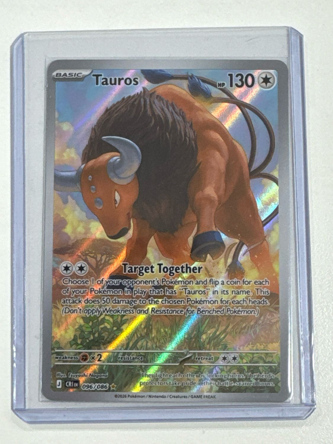 Pokemon TCG : Tauros (CRI 096) NM