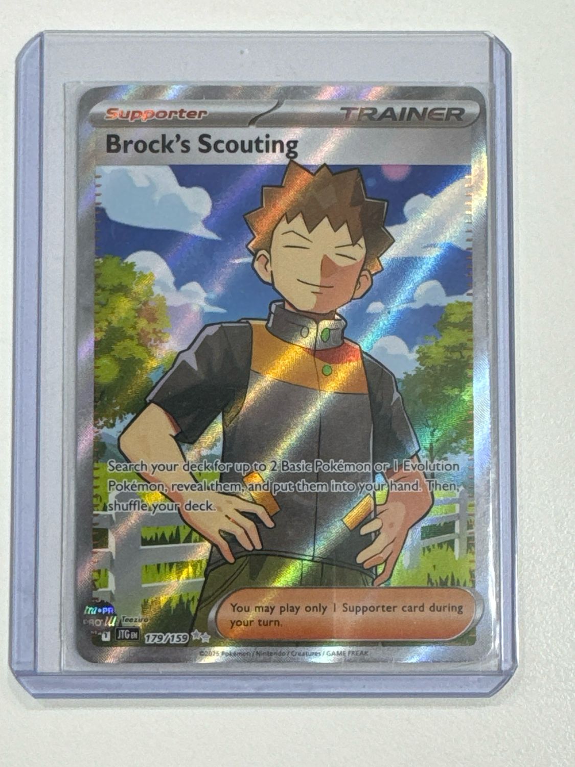 Pokemon TCG : Brock's Scouting (JTG 179) NM