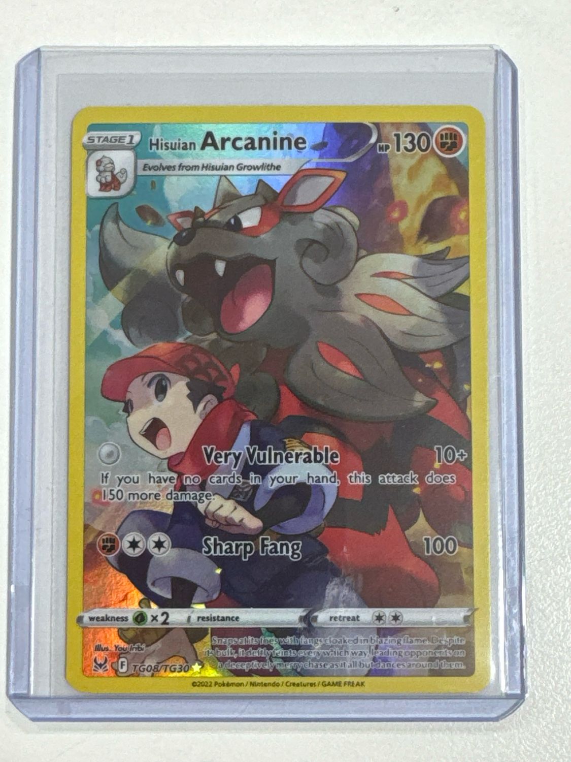Pokemon TCG : Hisuian Arcanine (LOR TG08) NM