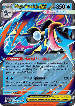 Pokemon TCG : Mega Greninja ex (CRI 022)