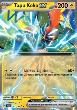 Pokemon TCG : Tapu Koko ex (JTG 051) NM