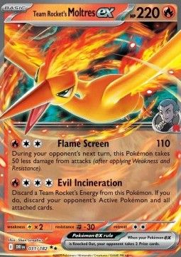 Pokemon TCG : Team Rocket's Moltres ex (DRI 031) NM