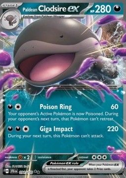 Pokemon TCG : Paldean Clodsire ex (JTG 094) NM