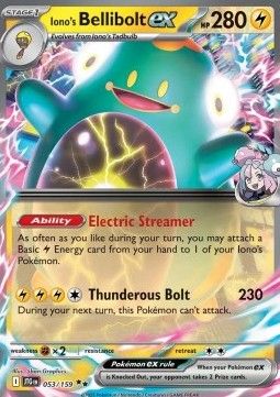Pokemon TCG : Iono's Bellibolt ex (JTG 053) NM