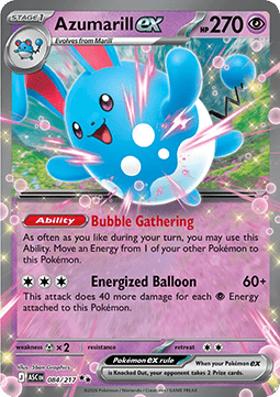 Pokemon TCG : Azumarill ex (ASC 084) NM