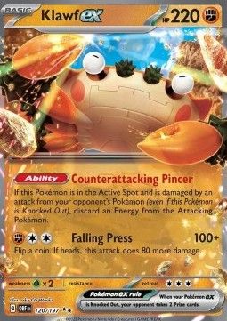 Pokemon TCG : Klawf ex (OBF 120) NM