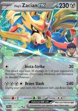 Pokemon TCG : Hop's Zacian ex (JTG 111) NM