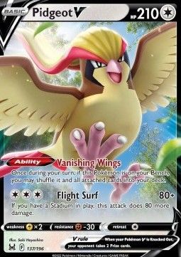Pokemon TCG : Pidgeot V (LOR 137) NM