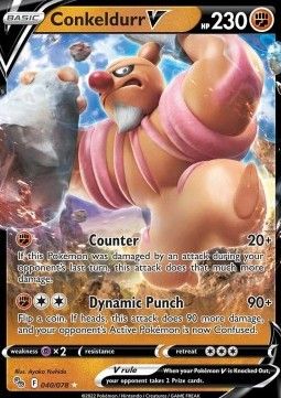 Pokemon TCG : Conkeldurr V (PGO 040) NM