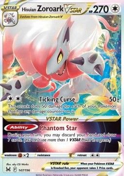 Pokemon TCG : Hisuian Zoroark VSTAR (LOR 147) NM