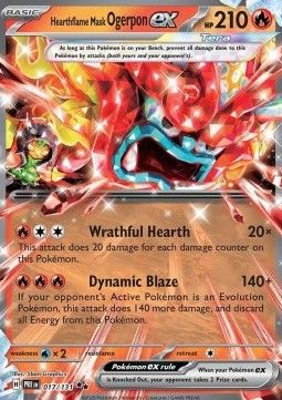 Pokemon TCG : Hearthflame Mask Ogerpon ex (PRE 017) NM