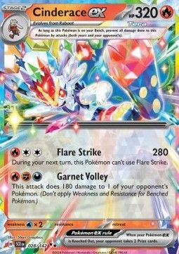 Pokemon TCG : Cinderace ex (SCR 028) NM