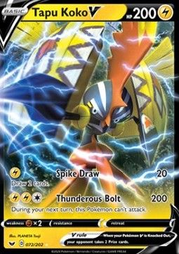 Pokemon TCG : Tapu Koko V (SSH 72) NM
