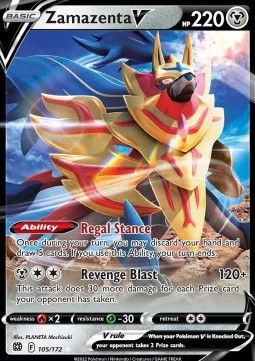 Pokemon TCG : Zamazenta V (BRS 105) NM
