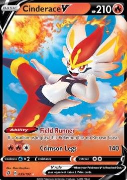 Pokemon TCG : Cinderace V (RCL 35) NM