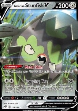 Pokemon TCG : Galarian Stunfisk V (DAA 128)