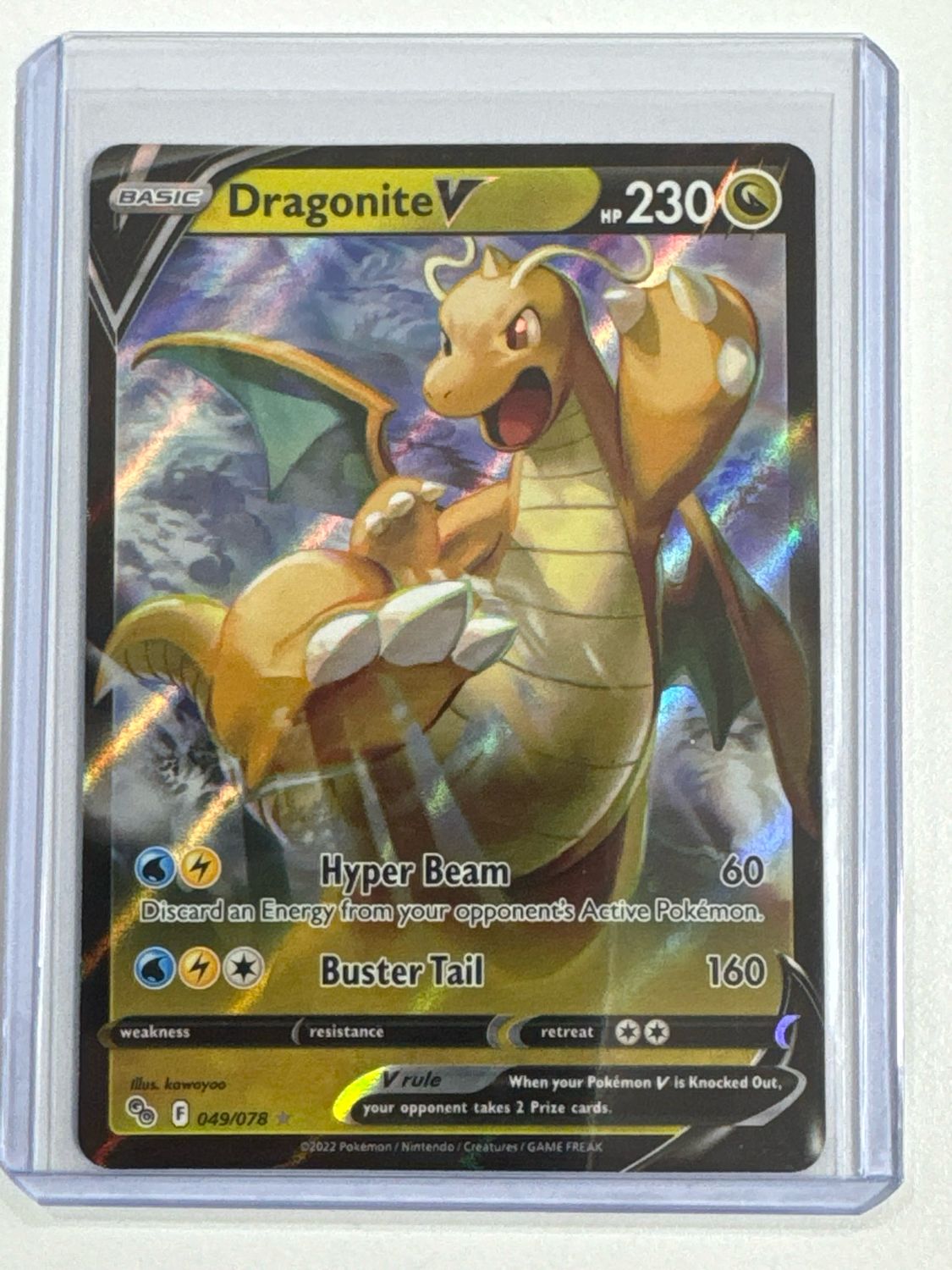 Pokemon TCG : Dragonite V (PGO 049)