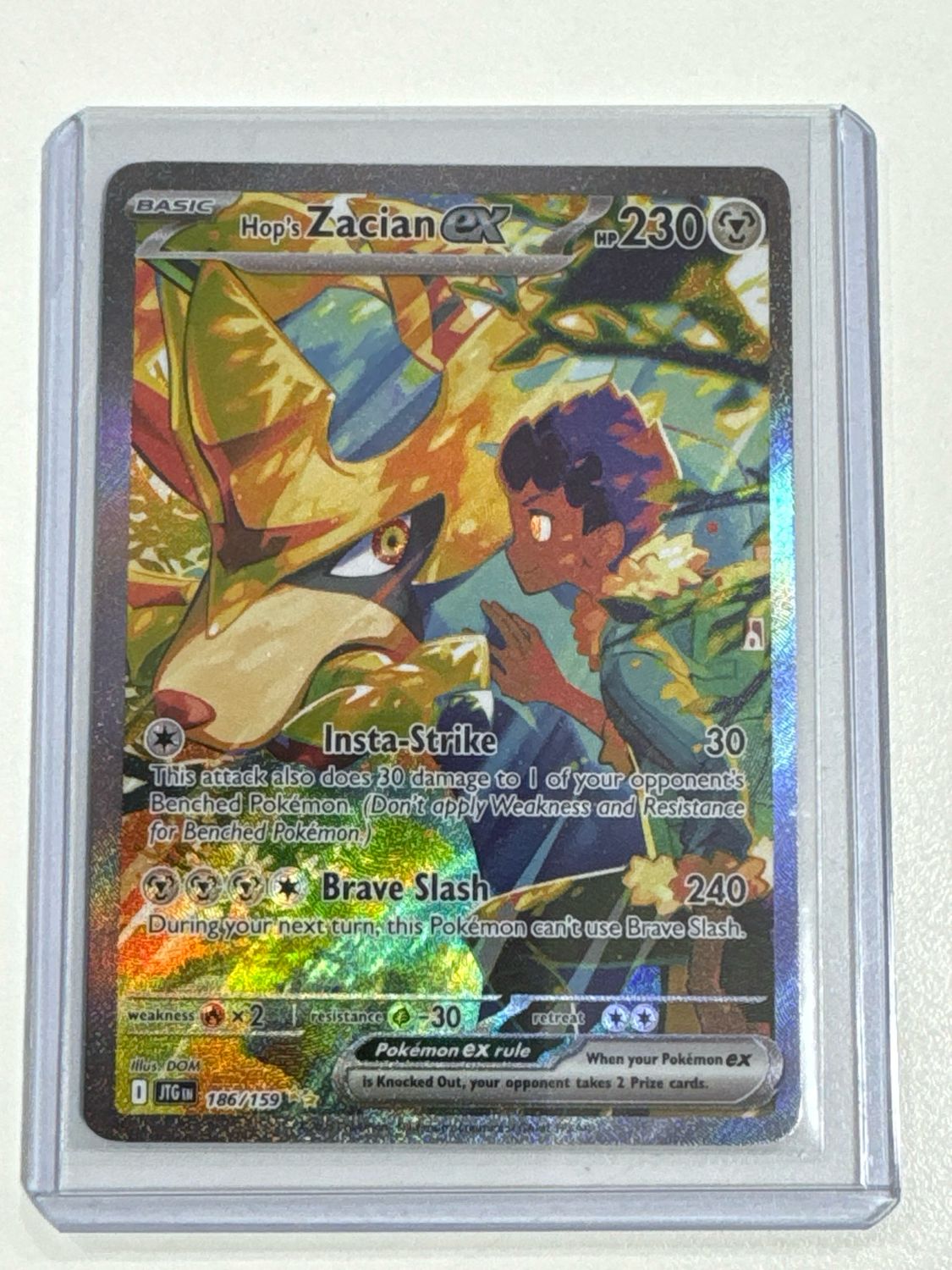 Pokemon TCG : Hop's Zacian ex (JTG 186)