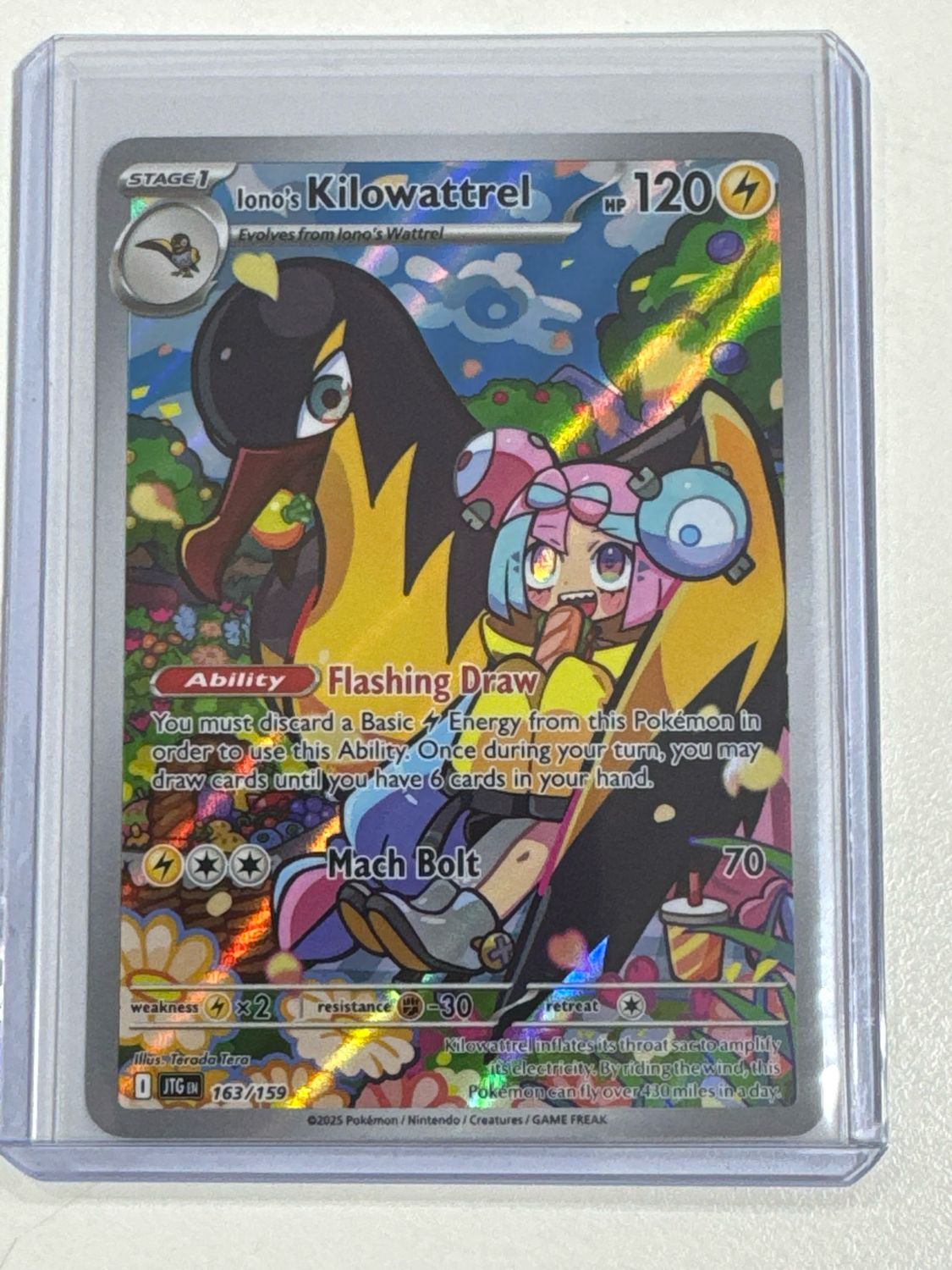Pokemon TCG : Iono's Kilowattrel (JTG 163)
