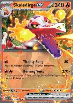 Pokemon TCG : Skeledirge ex (PAL 037)