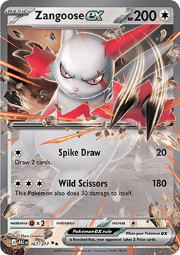 Pokemon TCG : Zangoose ex (ASC 167)