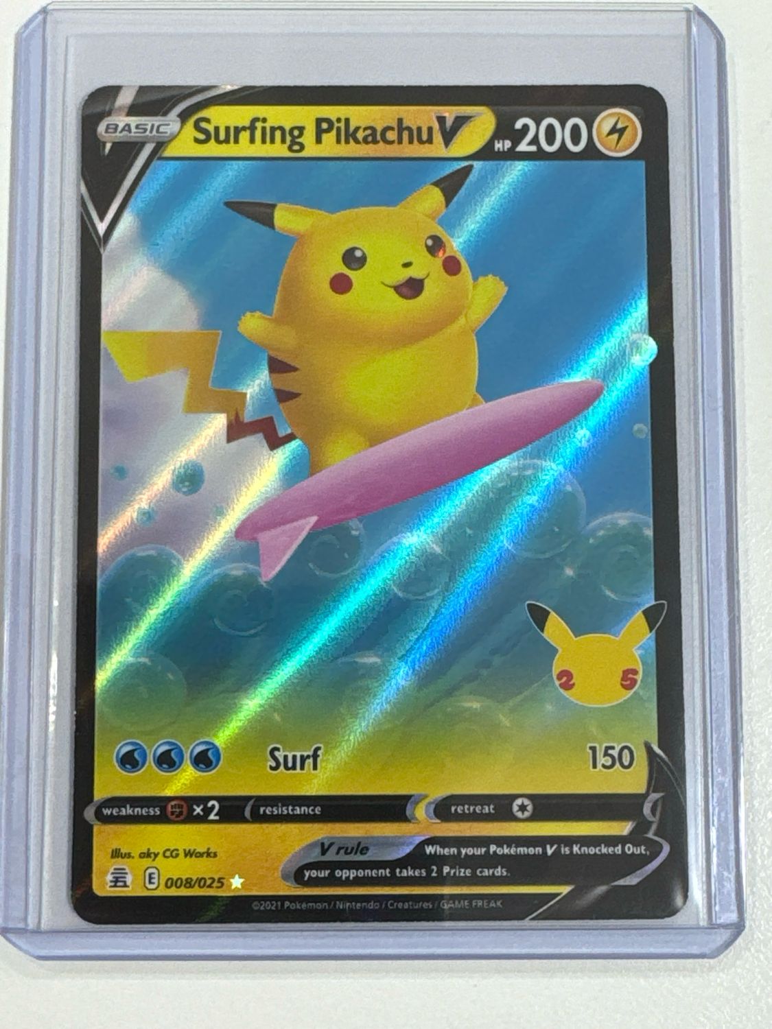 Pokemon TCG : Surfing Pikachu V (CEL 008)