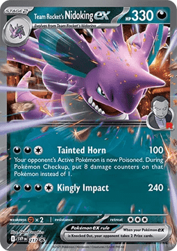 Pokemon TCG : Team Rocket's Nidoking ex (SVP 217)