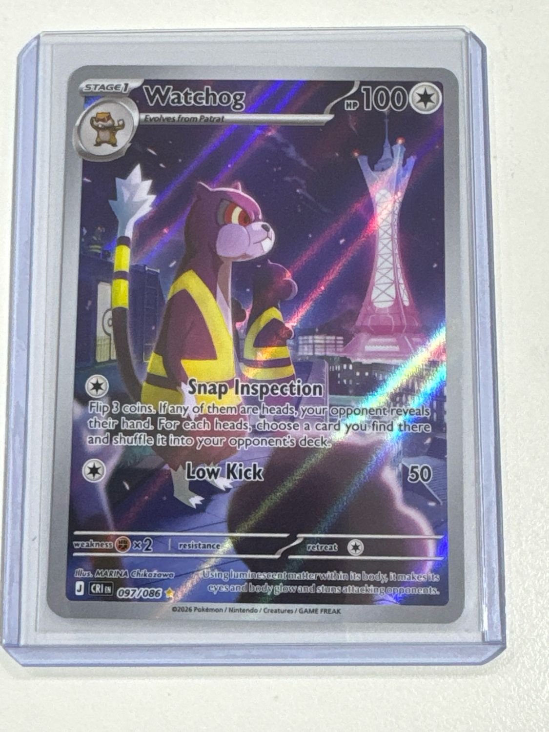 Pokemon TCG : Watchog (CRI 097)