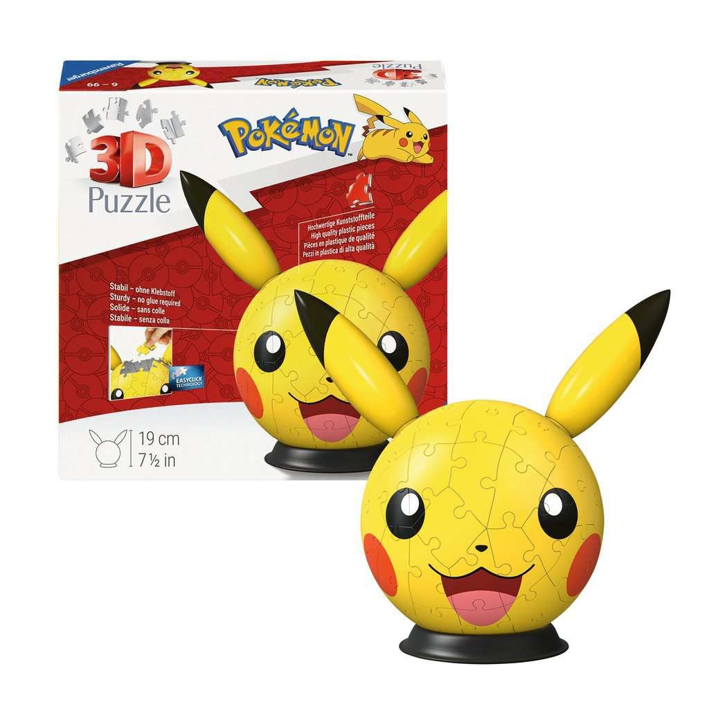 Ravensburger 3D Puzzle Pikachu with Ears - 72 Pieces