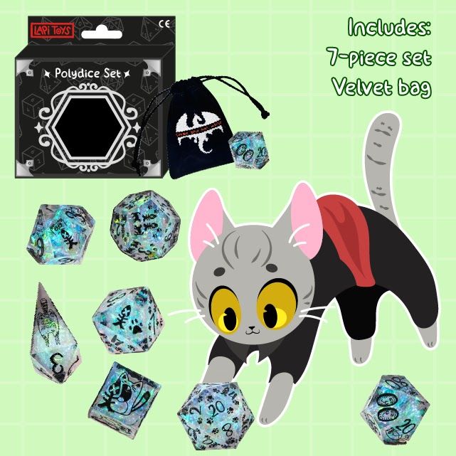 Polydice – Cat Scratch – Set 7 stuks