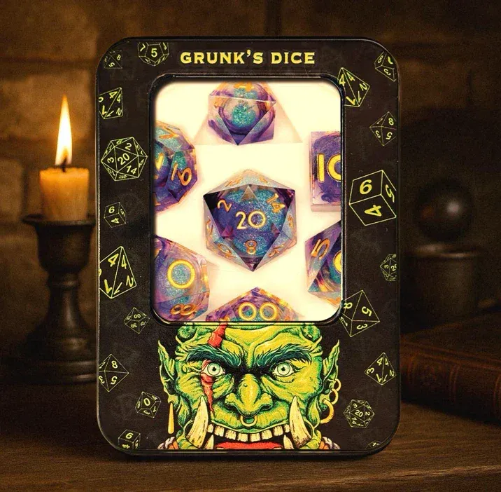 GRUNK'S DICE - BLUE SHIMMER