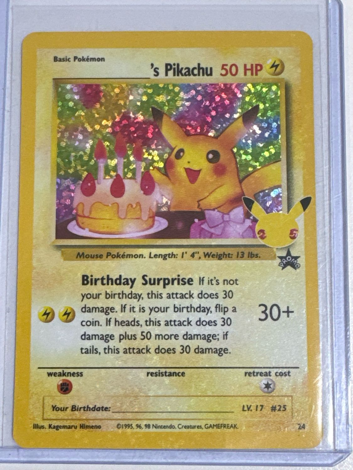 Pokemon TCG : _____'s Pikachu (CEL WP 24)