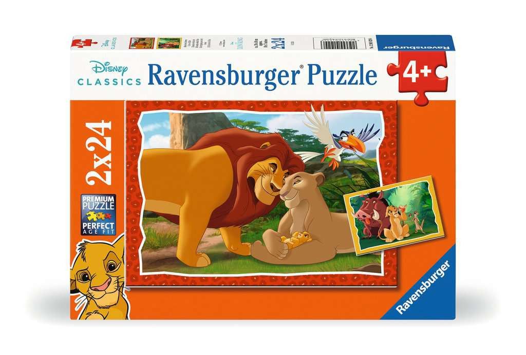 2 in 1 puzzel - 2x24 stukken - Lion King