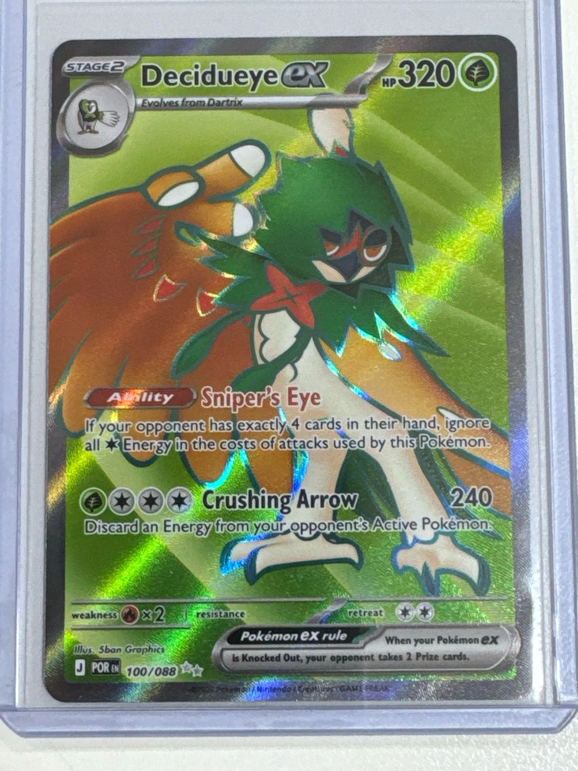 Pokemon TCG : Decidueye ex (POR 100)