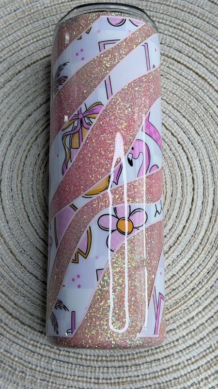 Girly Pink Flamingo Tumbler