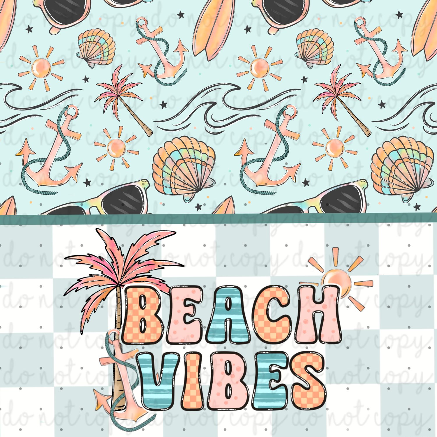 Beach Vibes 20 oz Tumbler Wrap