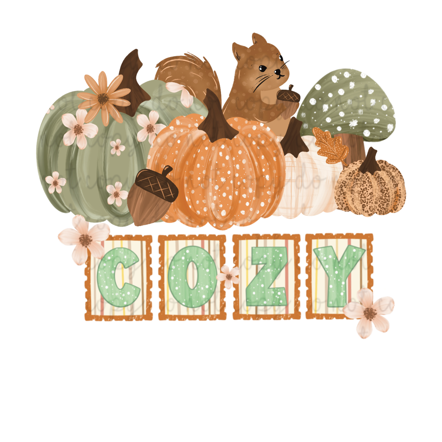 Cozy Pumpkins PNG