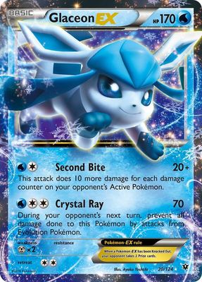 Glaceon EX Holo Fates Collide 20/124