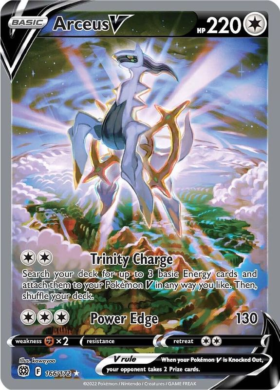 Arceus V Full Art Holo Brilliant Stars 166/172
