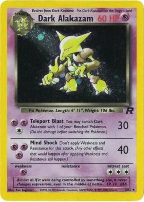 Dark Alakazam Holo Team Rocket 1/82
