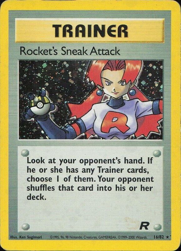 Rocket&#39;s Sneak Attack Holo Team Rocket 16/82