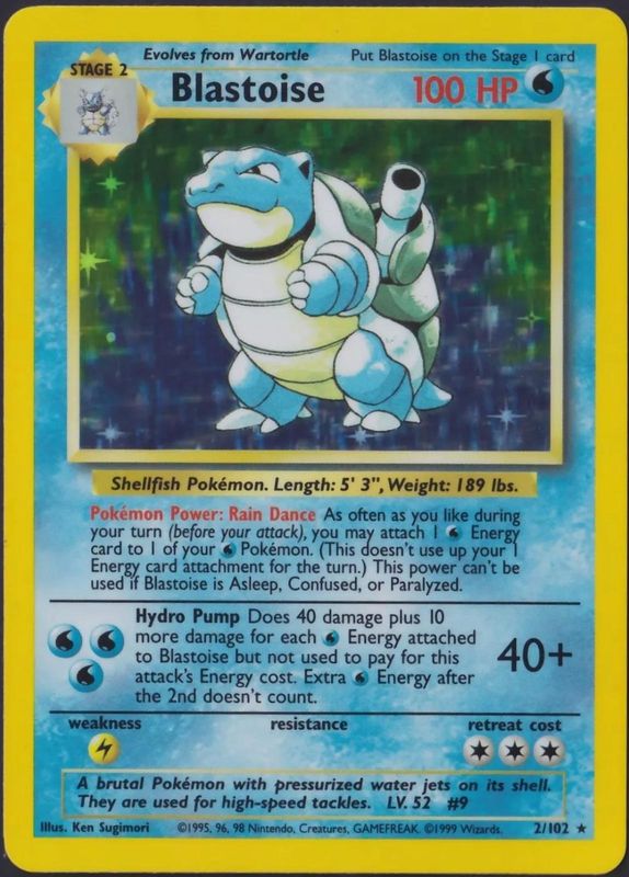 Blastoise Holo Base Set 2/102