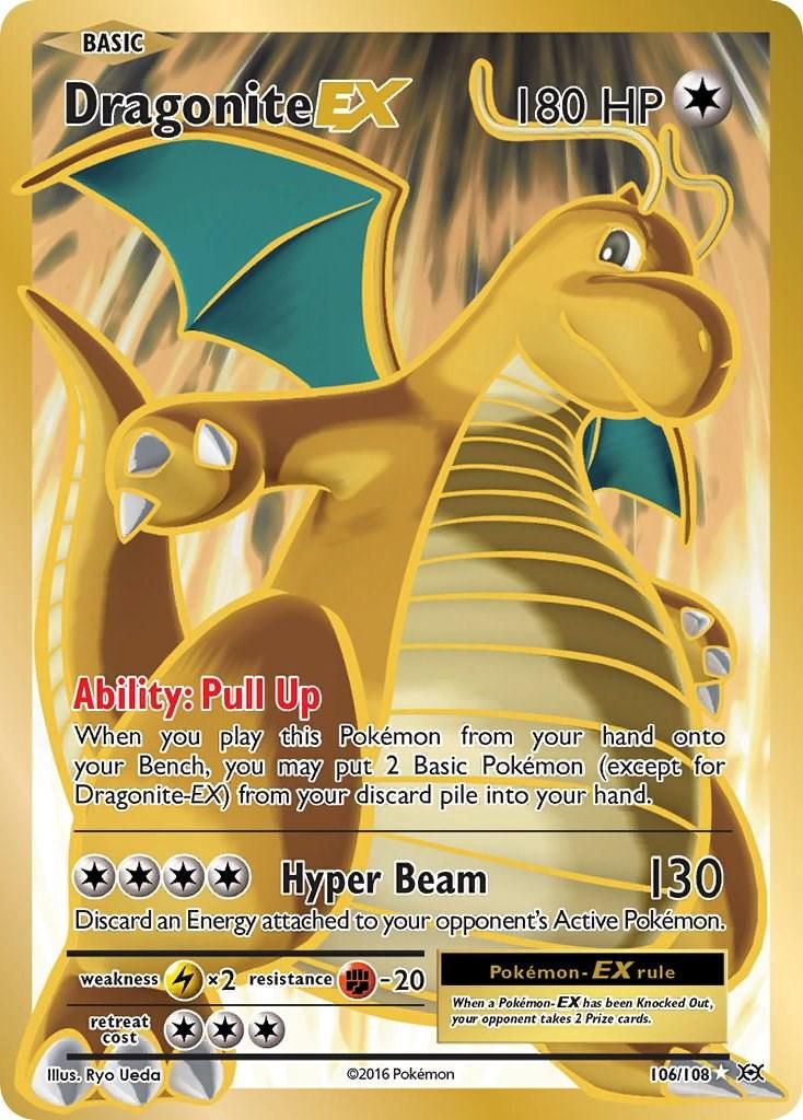 Dragonite EX Full Art Holo Evolutions 106/108