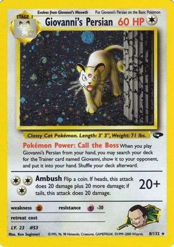 Giovanni&#39;s Persian Holo Gym Challenge 8/132