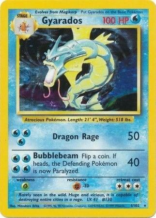 Gyarados Holo Base Set 6/102