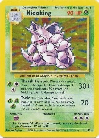 Nidoking Holo Base Set 11/102